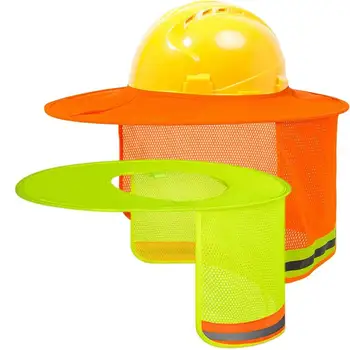 Soarele De Vară Nuanta De Siguranță Pălărie Tare De Gât Scut Căști Cu Benzi Reflectorizante Utile Plasă Reflectorizante Capac De Acoperire Pentru Muncitorii Din Construcții