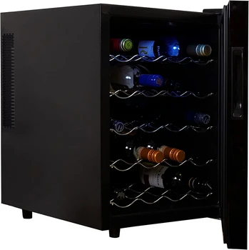 Sticla de Vin rece, Negru Dual-Unitate Termoelectrice Frigider pentru Vinuri, 1.7 cu. ft. (48L), de sine Statatoare Pivniță de Vinuri, Roșu, Alb și Spar