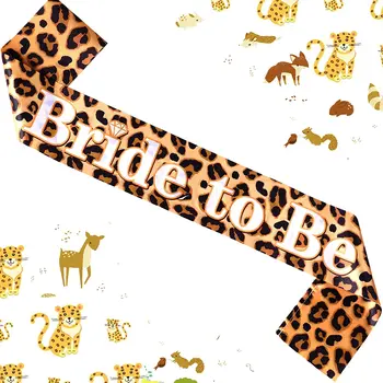 Sursurprise Leopard Mireasa Pentru a Fi Cercevea Ghepard Petrecere a Burlacelor Decoratiuni pentru Femei celibatarei cabină de Duș de Mireasă Consumabile