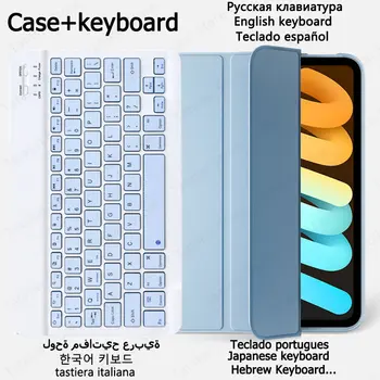 Tastatura pentru Redmi Pad SE de Caz 11 inch 2023 TPU Caz Stativ Magnetic pentru Xiaomi Redmi Pad SE Tastatură spaniolă portugheză engleză