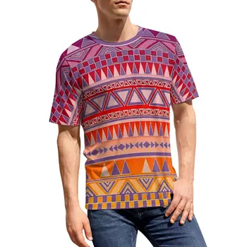 Tribal Print T-Shirt Retro Etnice Epocă T-Shirt Cu Maneci Scurte De Design Topuri Fierbinte De Vară Casual Supradimensionate Tees