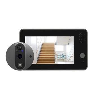 Tuya Inteligent 1080P Wifi Clopot Ușă Vizor Camera Viewer Plastic+Metal Tuya Inteligent Clopot Ușă 4.3 În Video FHD Usa