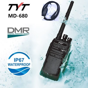 TYT MD-680 Digital/Analog Două sensuri de Emisie-Receptie UHF 400-470MHz Singură Bandă Walkie Talkie IP67 rezistent la apa Portabile Walkie Talkie