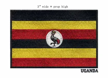 UGANDA broderie flag patch 3