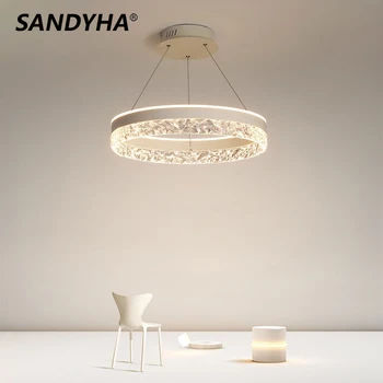 Un Design Modern Minimalist, Lumini Pandantiv Luxe Inel Candelabru Lampă cu Led-uri pentru Dormitor Living Home Decor Interior de Prindere de Iluminat