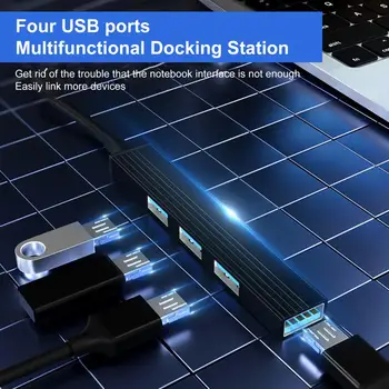 Usb Hub Usb3.0 Docking Station High-speed 4-in-1 Usb/tip-c Hub Docking Station Multi-port Adaptor pentru Macbook Pro-Uri