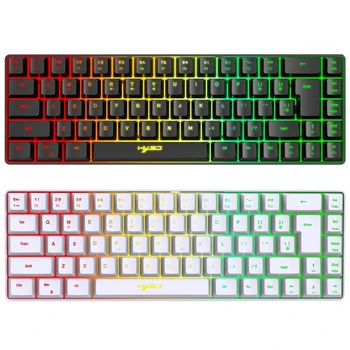 V200 68 Cheie Membrană Tastatură de Gaming cu 20+ RGB lumina de Fundal