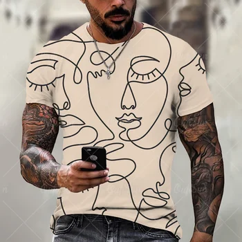 Vara 3d de Imprimare Tricouri Pentru Om O-Gât Bărbați Supradimensionate Tricouri Tricouri de Înaltă Calitate, de sex Masculin cu Maneci Scurte T-Shirt, Bluze Casual de Îmbrăcăminte