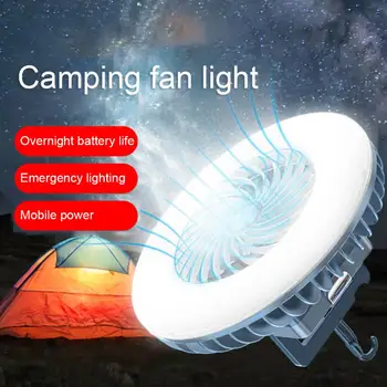 Ventilator portabil Camping Cort de Lumină USB Rechargeablen în aer liber de Urgență ABS rezistent la apa Lampă Pentru Drumetii, Camping Piață Ventilatoare de Răcire
