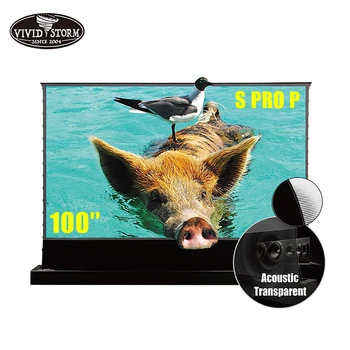 VIVIDSTORM 100 Inch S PRO P Rollable Ecran cu Sunet Transparent Perforat UST ALR Pentru Laser TV Si Home cinema Filme