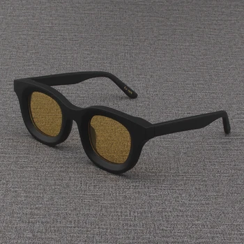 Zerosun Supradimensionate Polarizat ochelari de Soare pentru Femei de sex Masculin Galben Ochelari de Soare pentru Barbati Gros Mari de Acetat de Cadru Steampunk