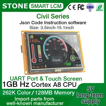 Încorporat Rezistiv Ecran Tactil LCD 7.0 inch HMI cu Interfață Serială UART